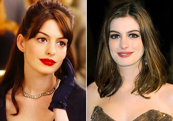 <b>Anne Hathaway</b> elegáns pompáját egy lángvörös rúzsárnyalat tette teljessé az Ördög Pradát visel című filmben, a premiereken azonban visszafogottabb, rozsdás tónust visel a hófehér bőrű színésznő.