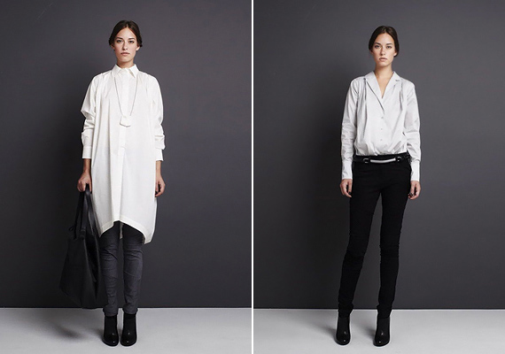 A Nubu-kollekciók elengedhetetlen tartozéka a fehér ing: a ruhaként is viselhető ingtunika rusztikus stílust csempész a modern, városi megjelenésbe.