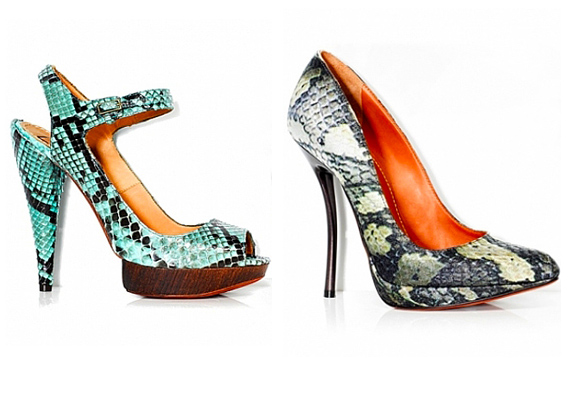 A <b>Lanvin</b>-divatház cipőkollekciójában derűs színek szöknek a megszokott hüllőmintába.