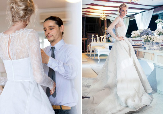 Caroline Trentini már 15 évesen felkérte Olivier Theyskens-t, hogy ő tervezze majd az esküvői ruháját. /Forrás: vogue.com/
