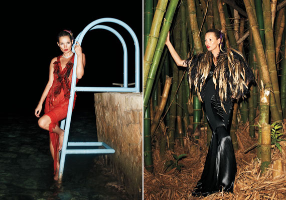 Komolyan veszi a dzsungeltrendet. Vera Wang- és Ralph Lauren-ruhában. /Forrás: http://www.harpersbazaar.com/
