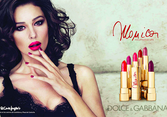 Monica Bellucci nemcsak az arcát adta a Dolce & Gabbana-rúzsokhoz, hanem a nevét is.