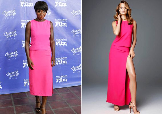 Az Oscar-díjas Viola Davis ebben a pink szettben pompázott a Santa Barbara-i Nemzetközi Filmfesztiválon.