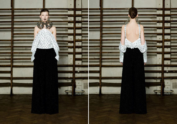 Az idei nyári haute couture kollekcióban is hangsúlyos szerepet kapott a fekete. /Forrás: http://www.facebook.com/Givenchy/