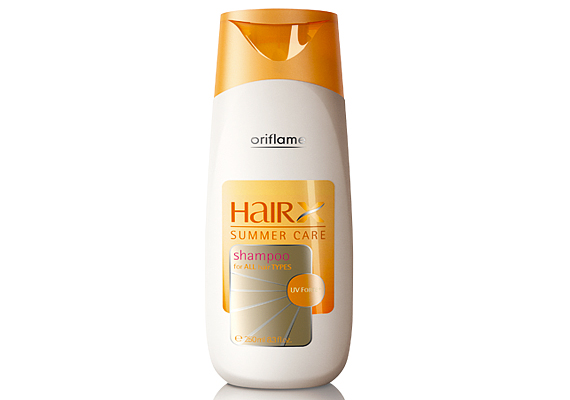 Az Oriflame HairX Summer Care hajápoló sampon UV Forte+-összetevővel nyújt védelmet a tűző nyári nap, a tengervíz és egyéb környezeti tényezők káros hatásaival szemben.