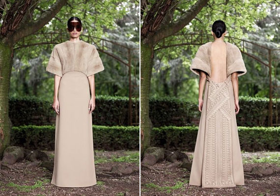 Itt a folk elemek a ruha hátulján jelennek meg a hímzett mintákban. /Forrás: Courtesy of Givenchy/