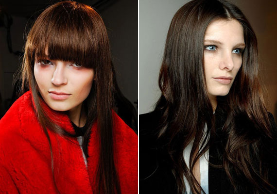 A Marni és a Burberry modelljeinek haja visszafogott és természetes, ragyogóan barna. /Forrás: http://www.vogue.de/
