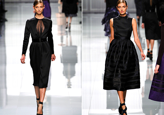 A fekete ruhák sem unalmasak. /Forrás: http://www.style.com/