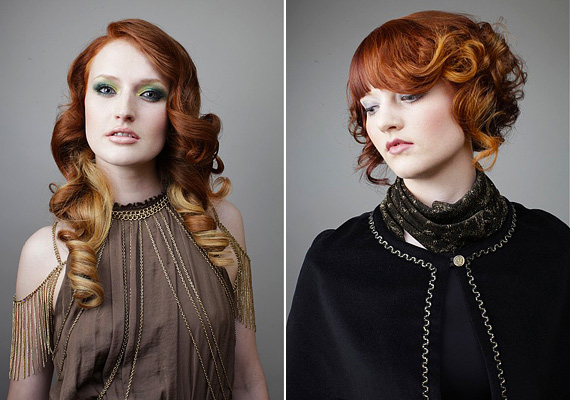 A rezes és aranyló tincsekkel tarkított vörös hajhoz remekül passzolnak az extrém sminkek, ráadásul egy ilyen frizurával a legegyszerűbb, fekete öltözéket is elevenné varázsolhatod. /Forrás: http://www.ukhairdressers.com//