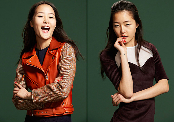 A lookbook-fotókon Hyoni Kang koreai modell örömködik a divatcég ruháiban. /Forrás: http://www.openingceremony.us/