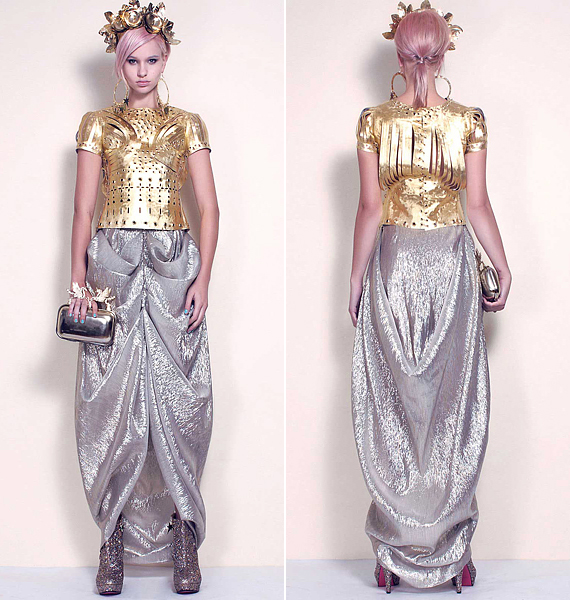Akár egy aranyba és ezüstbe öltözött, ragyogó istennő. /Forrás: http://www.doraabodi.com/