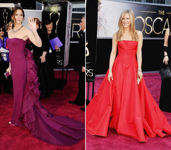 Jennifer Garner Gucci Premiere-ruhában szurkolt férjének, Jennifer Aniston pedig Valentinóban adta át a legjobb kosztümért járó díjat az Anna Karenináért.
