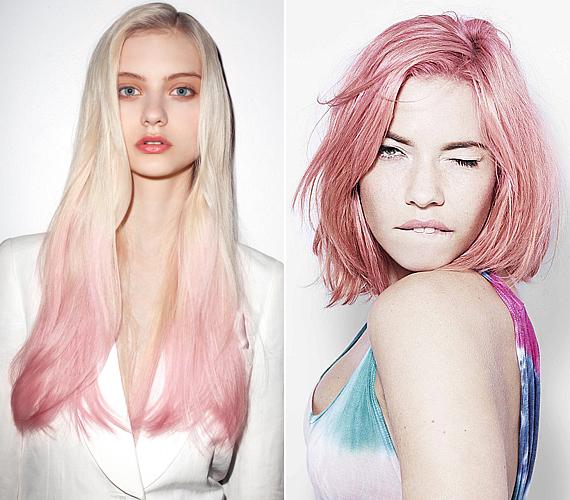 Még mindig trendi a tavalyi pink-szőke őrület, mely a vagány, nyolcvanas éveket idéző irányzatokhoz igazodik. Mindennapi viseletre nem igazán ajánljuk, de egy-egy buliban el lehet sütni, ha egyébként is hamvas szőke a hajszíned. Színátmenetet is festhetsz, vagy az egész frizurádat beszínezheted rózsaszínre. Világos tónust válassz, hogy picit átüssön rajta a szőkeséged. /Forrás: http://ilovewildfox.com/; http://www.ukhairdresser.com//