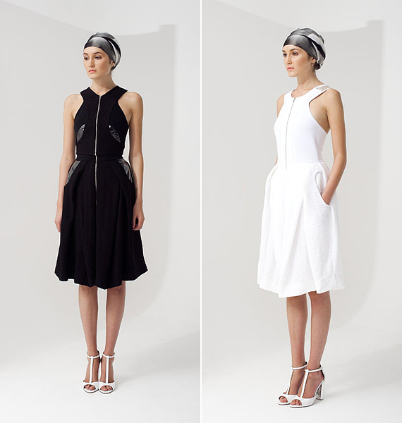 Két nagy kedvencem a nyári repertoárból a fekete és a fehér cipzáras ruha. /Forrás: http://nubu.hu//