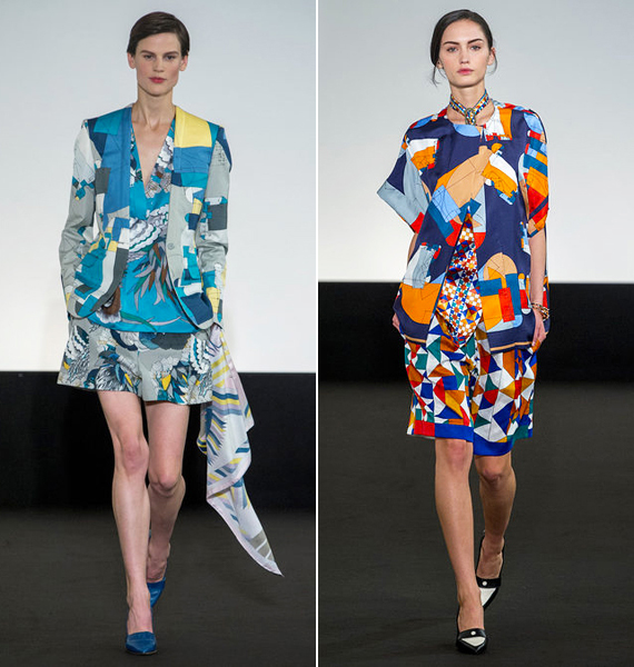 A színes patchwork anyagú és a mozaikmintás ruhák bohókás hangulatot adnak az utazásnak. /Forrás: www.style.com/
