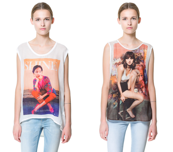 Csajos, divatmagazinos pólók a Zara kollekciójából, 6595 forintért.