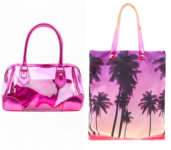 Igazi nyaralós hangulatot keltenek a rikító, cukorkaszínű táskák: mindkét darab a Bershka üzleteiben kapható, 8995 forintért.