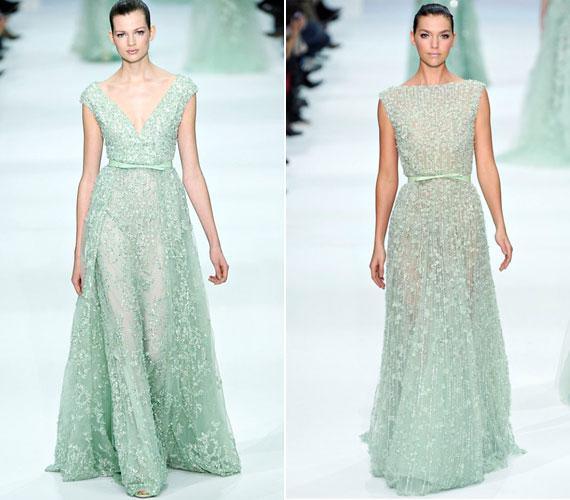 Elie Saab 2012-es couture kollekciójában a menyasszonyi ruhák varázslatosak és romantikusak voltak.
