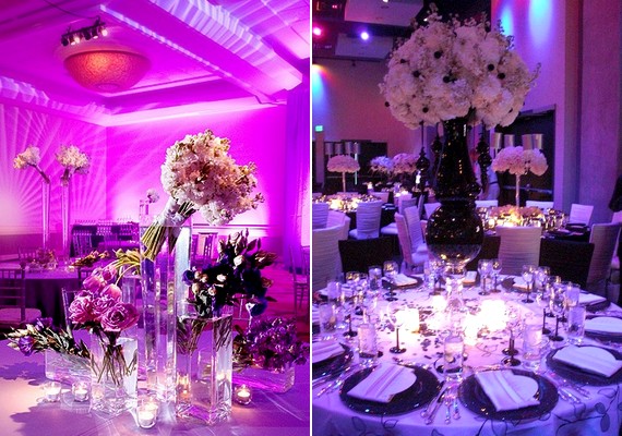 A fényekkel is operálhatsz: igazán romantikus, ha a terem sejtelmes lila ködbe borul.