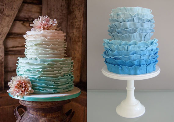 A kéknek rengeteg árnyalata van, és mind meg is jelenhet a tortán.