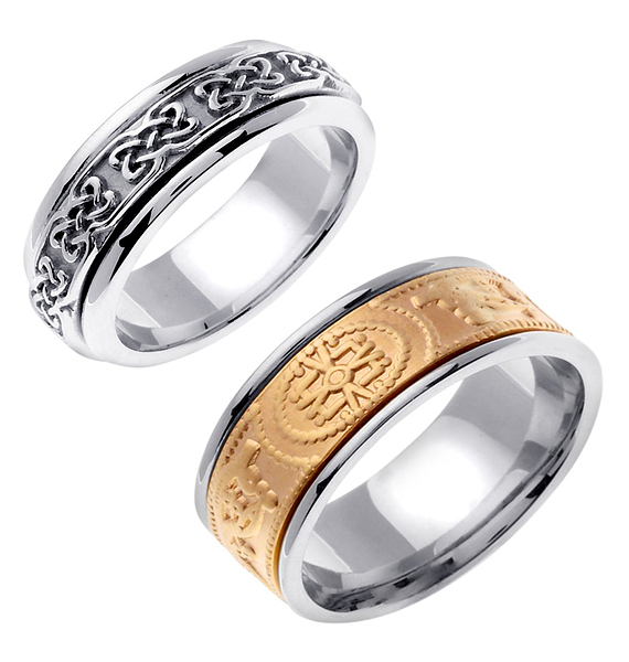 Ki tudja, miért, vannak, akik kelta stílusú gyűrűvel kelnek egybe. /Forrás: www.weddingrings.com/
