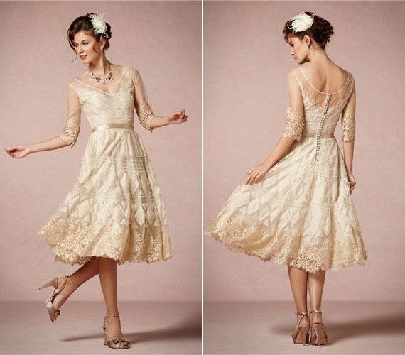 Bohém, vintage hatású esküvői ruha csipkével, egyszerűen csodaszép.