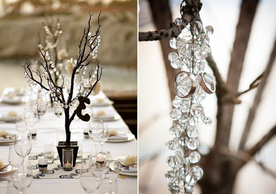A jeget idéző kristályláncok elegánssá teszik az esküvőt, ugyanakkor van egy kis elvarázsolt jellegük is.