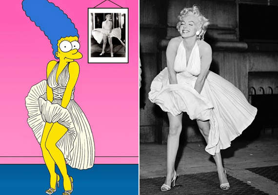 Marge, mint Marilyn. A szőke ikonról talán ez a valaha készült leghíresebb fotó. /Forrás: alexsandropalombo.com/