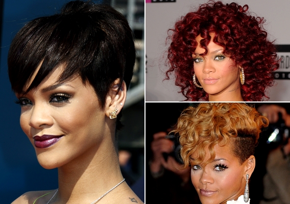 Rihanna úgy váltogatja a frizuráit, mint más a fehérneműjét: ma már felsorolhatatlan, milyen stílusú hajkölteményei voltak.