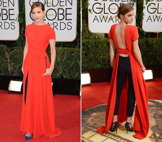 Emma Watson általában tévedhetetlen a vörös szőnyegen, a stylistja azonban csúnyán mellélőtt ezzel a Dior-ruhával, ami eredetileg valószínűleg nem volt ennyire nyitott hátul.