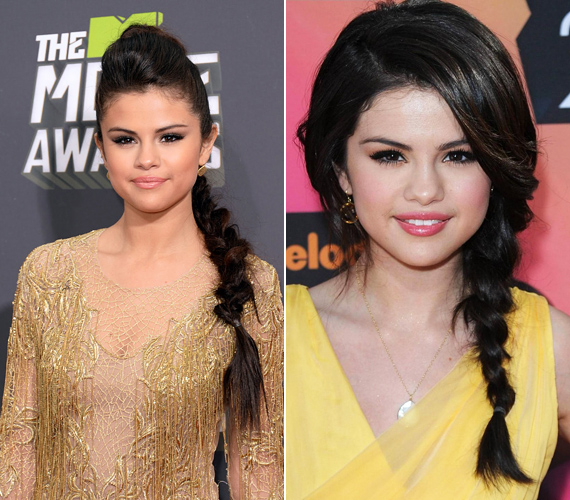 Selena a fonott frizurát is kedveli, ezt akár te is könnyedén el tudod készíteni a hétköznapokban.