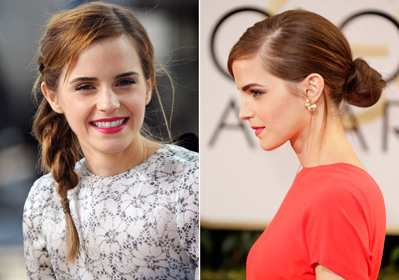 Azóta Emma haja újból megnőtt. A 2013-as Cannes-i Filmfesztiválon már ismét vállig érő tincsekkel hódított - bár ez a befont frizuráján nem annyira látszik. Ellenben a 2014-es Golden Globe-on viselt nőies kontyán már annál inkább.
