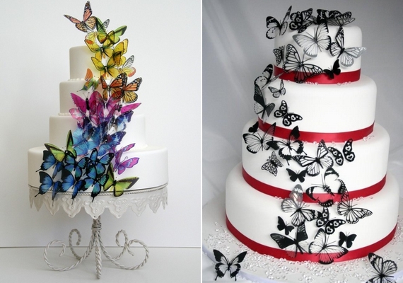 A torta is készülhet pillangós mintával.