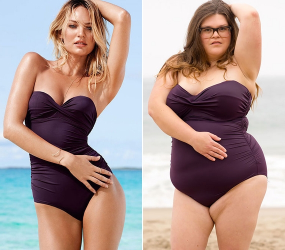 A BuzzFeed újságírói ugyanazokat a fürdőruhákat és beállításokat használták a képekhez, csak sokkal kevesebb Photoshoppal, mint a Victoria's Secret.