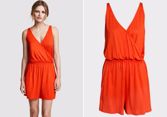 Idén nyáron nagyon divatosak az élénk színek - a H&M lezser overallja is ilyenben készült, és 3990 forintért lehet a tiéd.