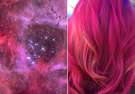 Persze vannak ettől eltérő hajak is, mint a lilás rózsaszín.