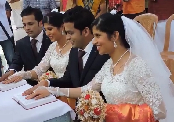Dilraj, Dilker, Reema és Reena mindent teljesen egyszerre csináltak az esküvőn.