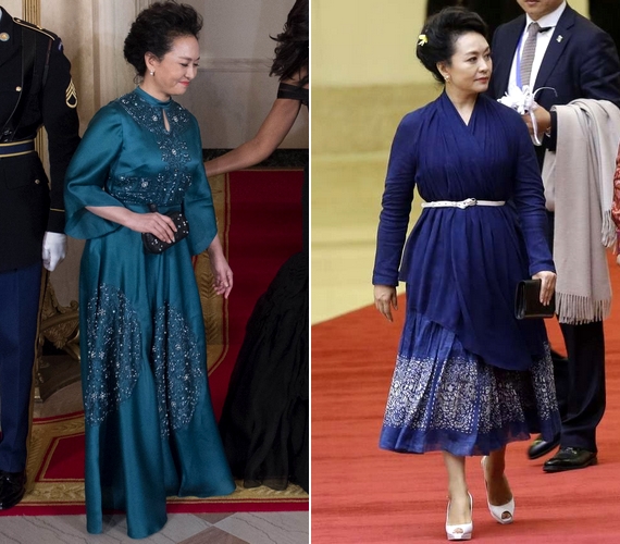 Még a kínai népviselet modern változatait is sokszor kék színben viseli.