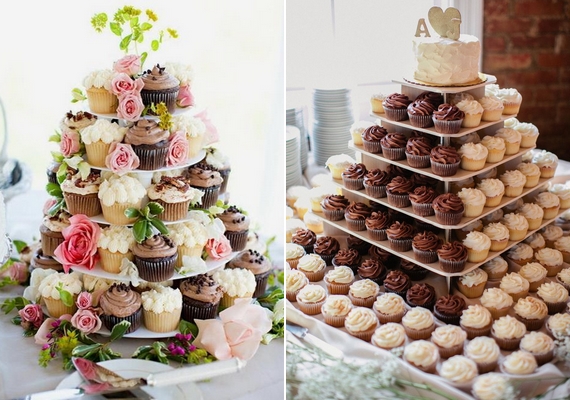 A legnépszerűbb tortahelyettesítő az emeletes cupcake-állvány, melyhez elég odamenni, majd levenni róla egy szimpatikus süteményt.