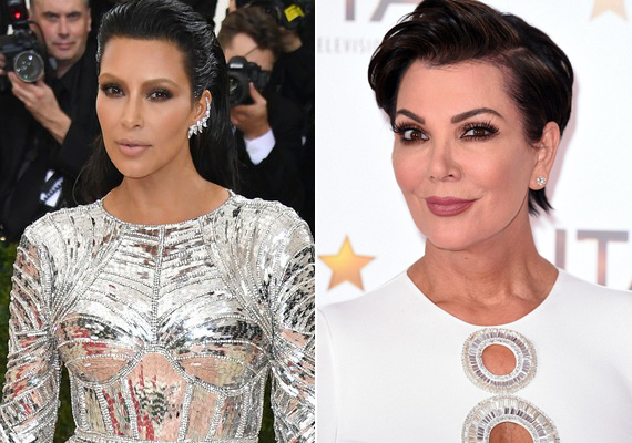 Általában nem ilyen feltűnő a hasonlóság Kim Kardashian és Kris Jenner között, de a smink, a haj és az arckifejezés miatt most nagyon látványos volt.